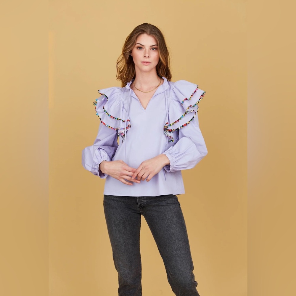 NWT Crosby by Mollie Burch , Grady Blouse M